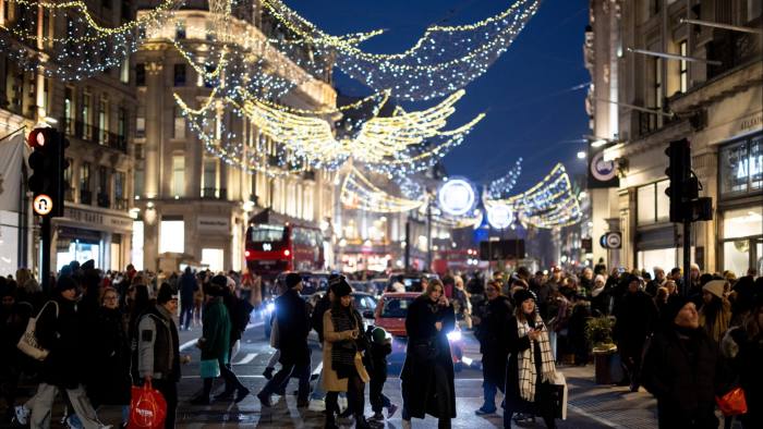 Shoppers in London’s Oxford Street