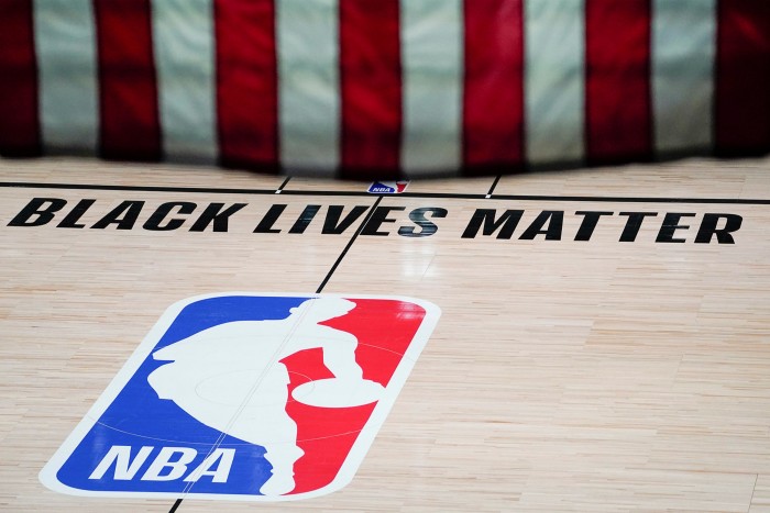 The National Basketball Association began incorporating social justice slogans in arenas this summer, at the request of players