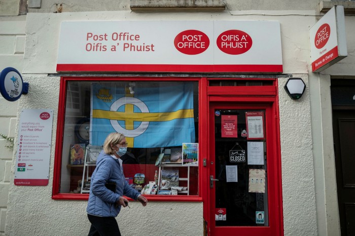 Post Office posters in English and Gaelic in Portree 