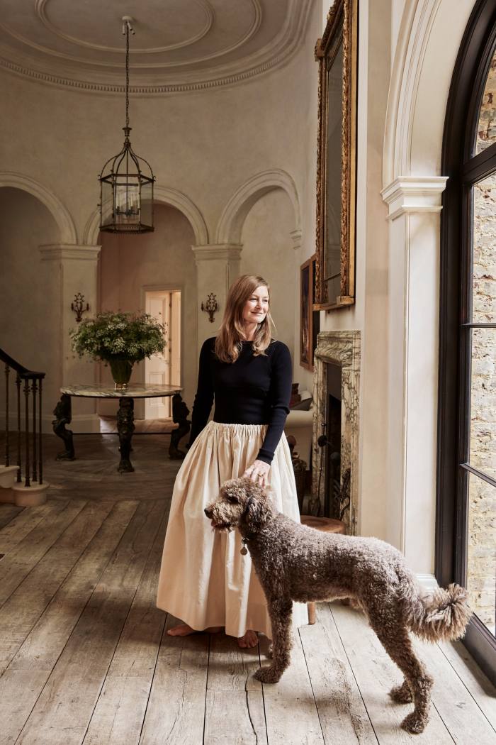 “Errol was a gift from a friend who couldn’t keep him,” says interior decorator Rose Uniacke of her standard poodle. “I first met him on FaceTime. He was very handsome and passed the interview with flying colours. He behaves, less like a dog and more like an elegant Edwardian gentleman.”