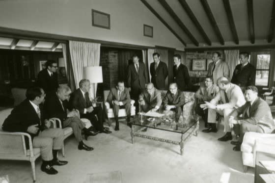 Richard Nixon and his advisors met at Camp David in 1971