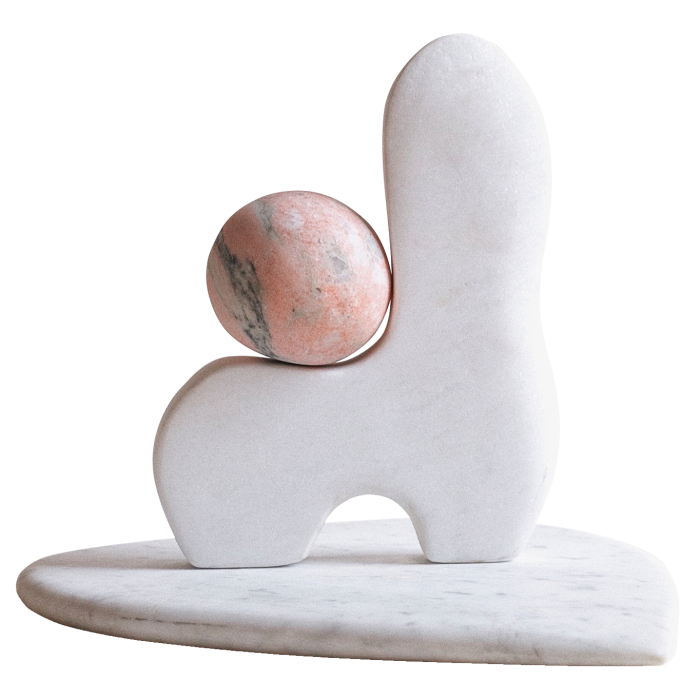 An abstract marble sculpture, £395, from @two_poems