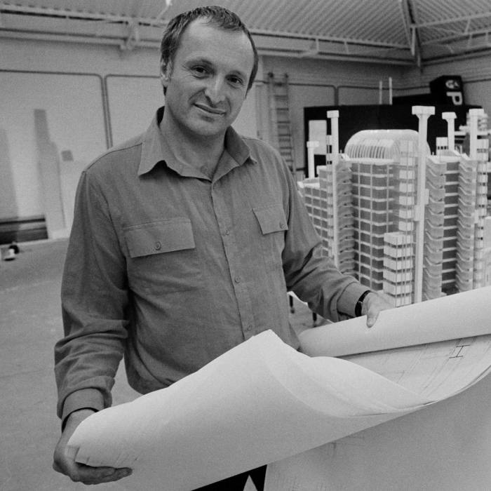 Rogers at his studio in London in 1979