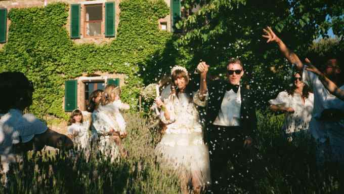 Stylist Rachel Bakewell at her wedding wearing a Simone Rocha dress