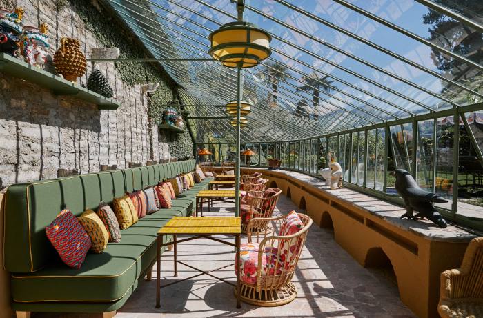 The Winter Garden, a greenhouse transformed into a bar by Milan-based designer JJ Martin