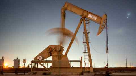 An oil pump jack in Midland, Texas