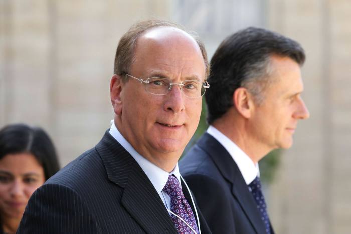 Larry Fink, chair and chief executive of BlackRock