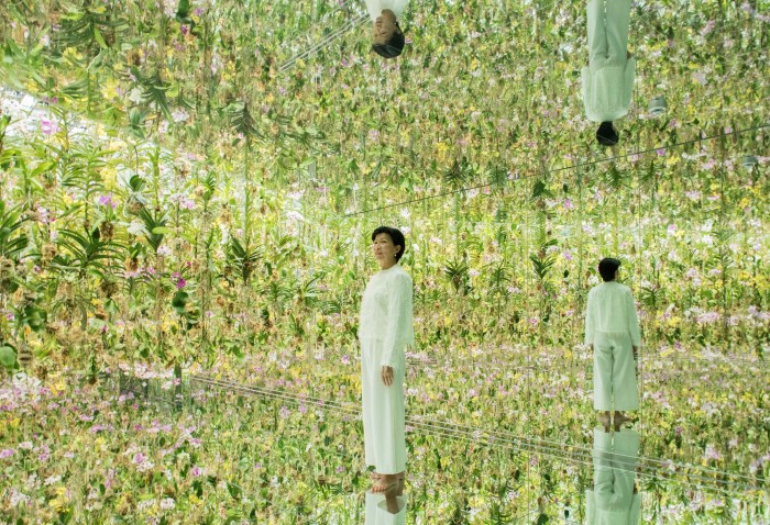 Kathy Matsui at teamLab Planets, whose ‘Floating Flower Garden’ installation is filled with 13,000 orchids