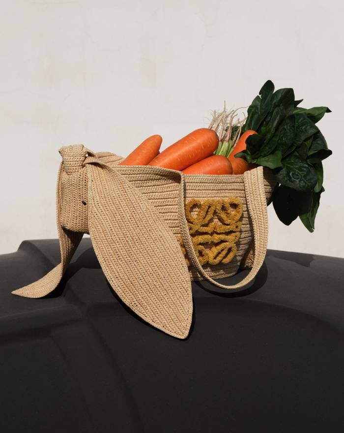 Loewe raffia and leather Bunny basket bag, £875