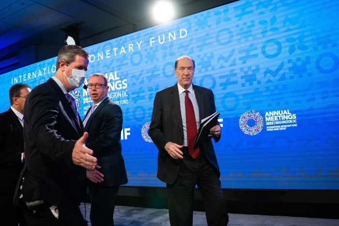 Malpass at the World Bank and IMF annual meetings in Washington DC last year
