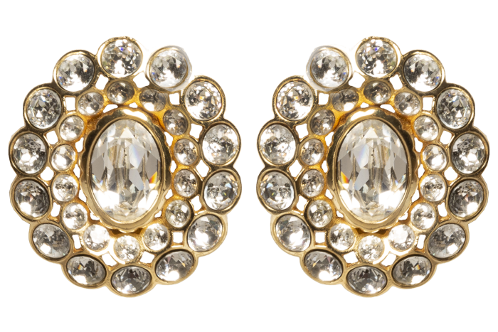 Dior vintage crystal earrings, £55 for four days, 4element.co.uk