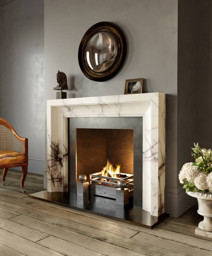 Chesneys’ solid marble Scarpa fireplace, from £1,434