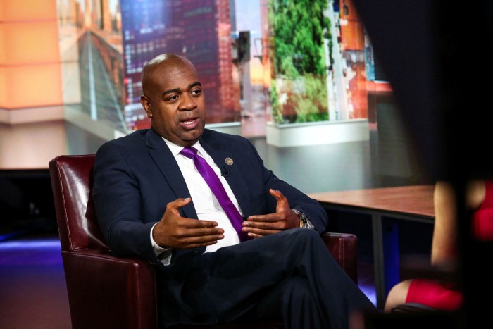 Ras Baraka, mayor of Newark, says money dispersed by the federal government’s Paycheck Protection Program ‘went directly to financial institutions that were mainstream [and] a lot of black and brown companies did not get a chance to get any of that’