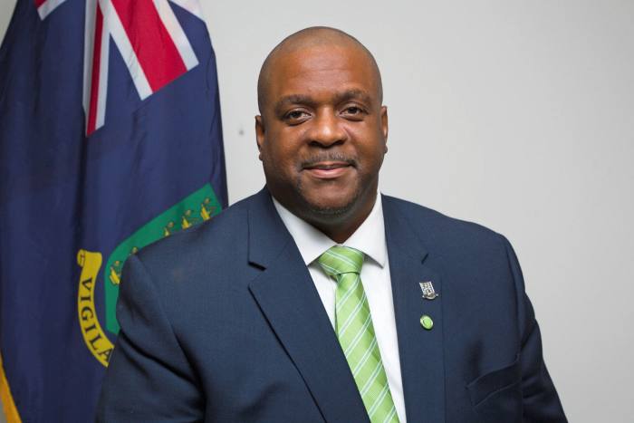 Headshot of British Virgin Islands premier Andrew Fahie 