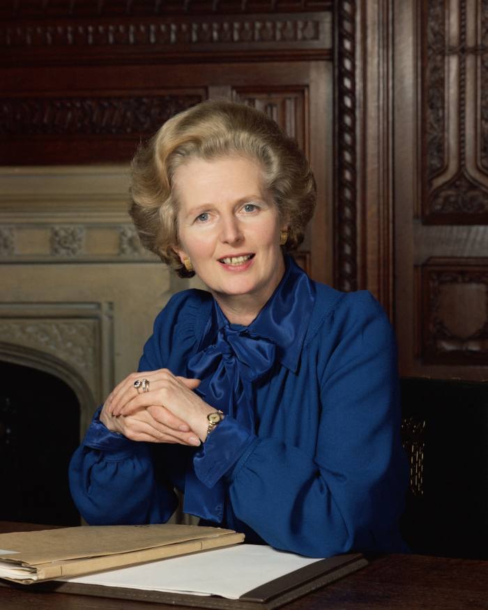 Schwartz’s 1977 portrait of Margaret Thatcher, which she went on to use in an electoral campaign