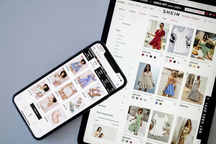 The Shein website, where the company adds 6,000 new items each day, far more than any comparable retailer manages