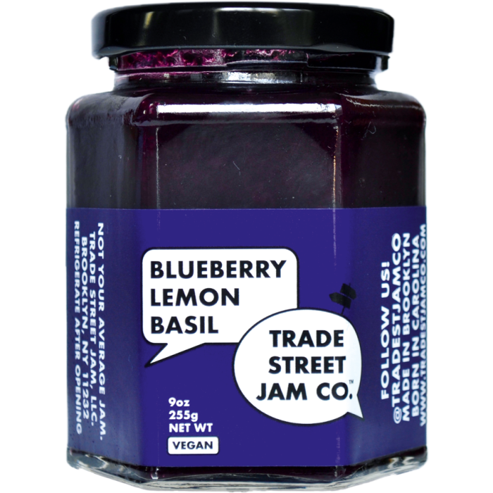 Trade Street Jam Co blueberry, lemon, basil, $13