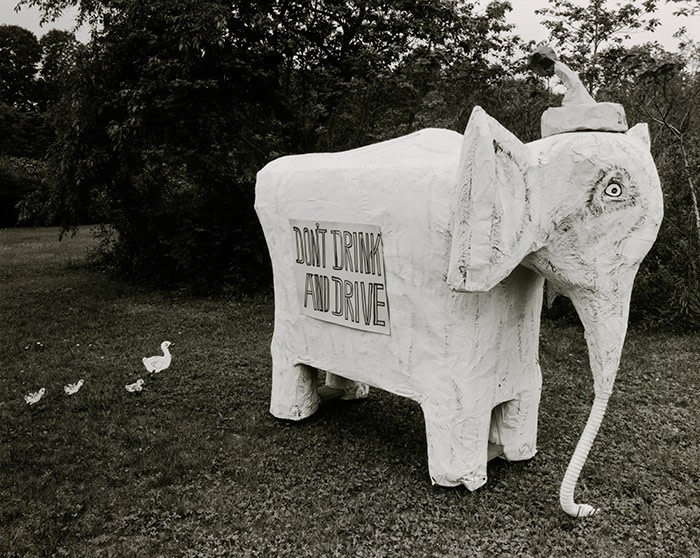 Papier-mâché Elephant, US 202, Gwynedd, Pennsylvania, 1977