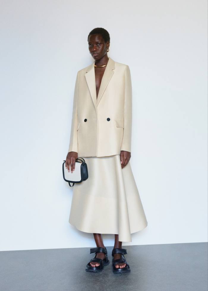 Full skirts – like this style from Jil Sander – were a recurring theme