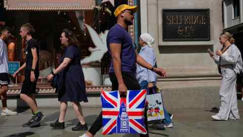 Shoppers in central London