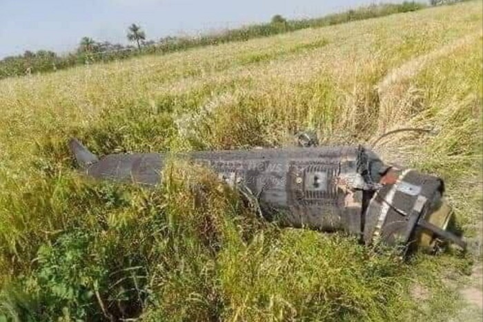 Alleged Israeli munition and/or weapons platform that fell near Baghdad during Israeli strike on Isfahan