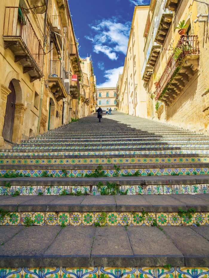 The baroque staircase Santa Maria del Monte in Caltagirone, Sicily