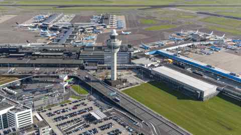 Aerial view of Schiphol airport, near Amsterdam