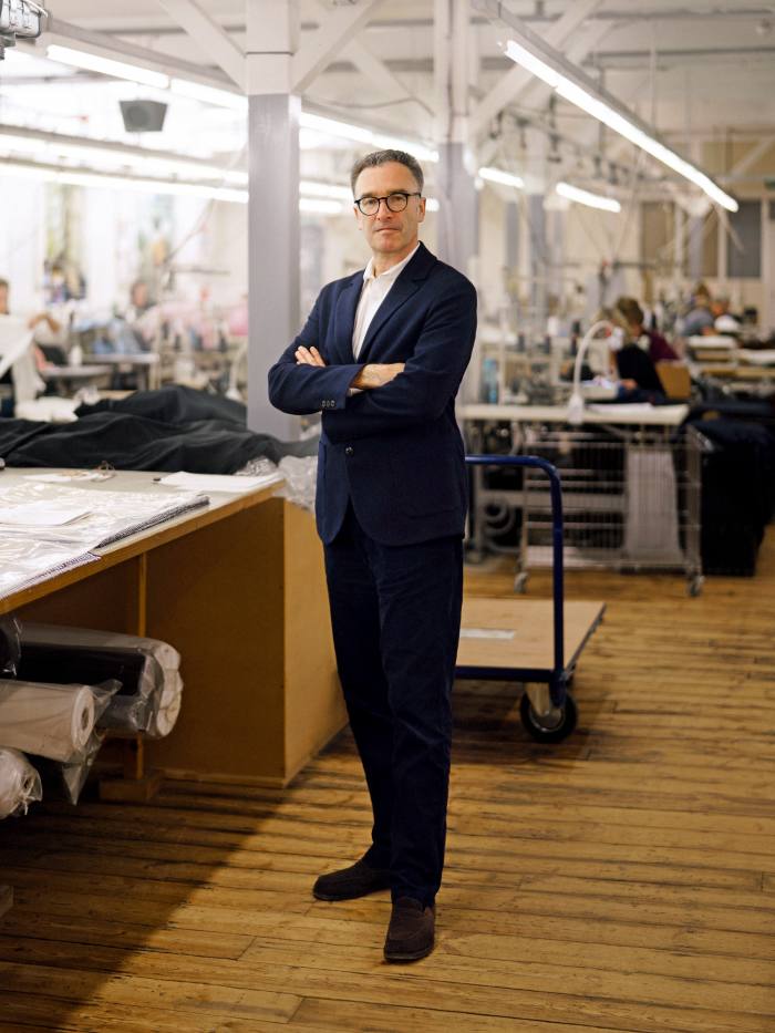 Sunspel chief executive Nicholas Brooke at the company’s Long Eaton factory