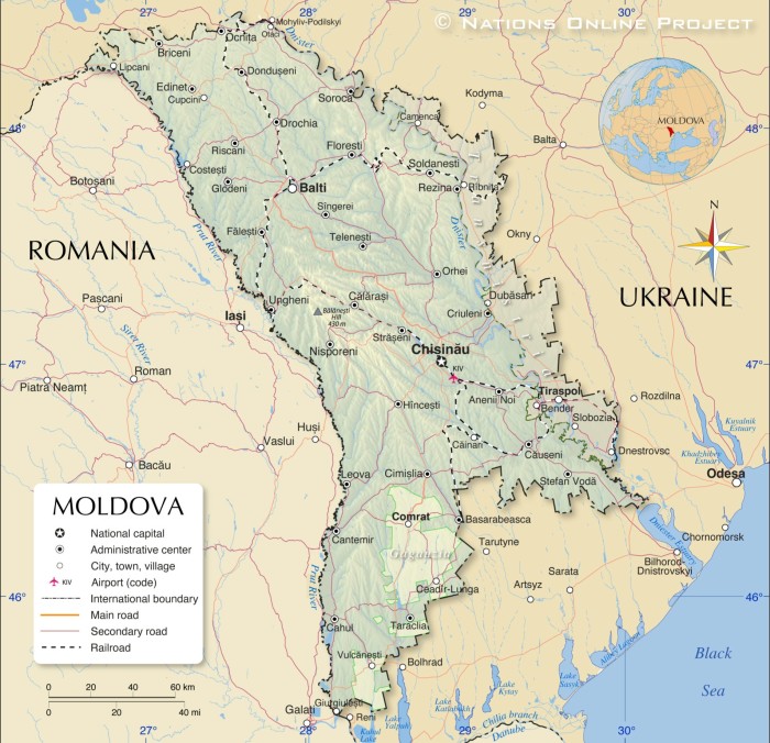A political map of Moldova