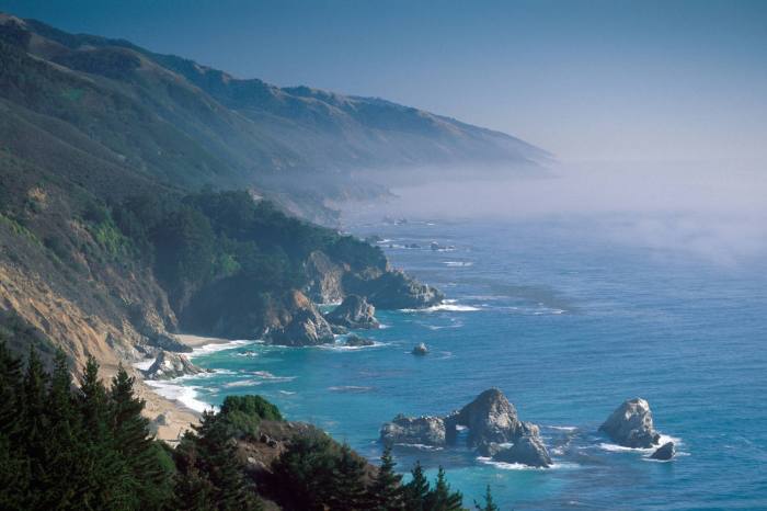 The Big Sur coast in California