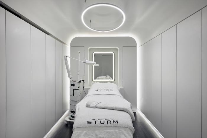 One of the treatment rooms at Sturm’s Mayfair outpost