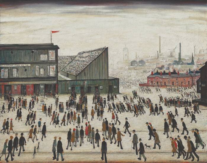 Go to the Game, 1953, by LS Lowry