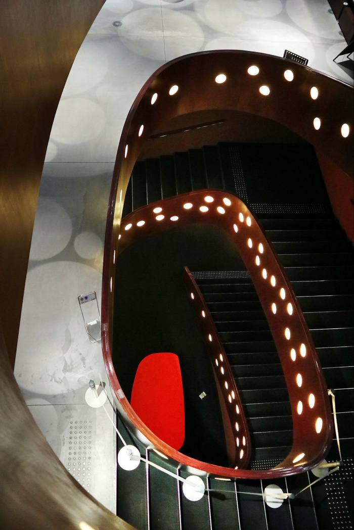 The spiral staircase inside the Za-Koenji arts complex