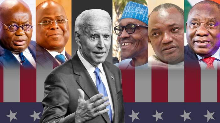 Joe Biden stands in front of African leaders. The US stands to gain if its president can forge a better relationship with key allies in Africa