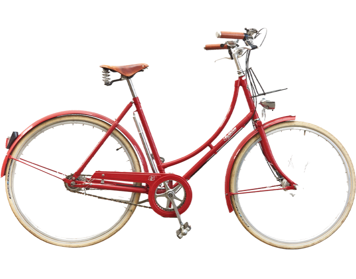 una bicicleta roja