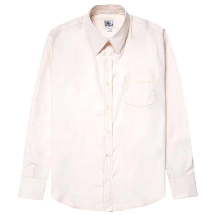Cotton contrast-stitch shirt, £195