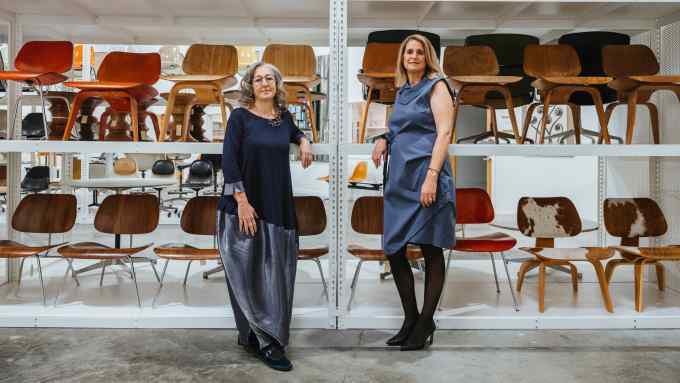 Giovanna Castiglioni (left) and Llisa Demetrios at the Eames Institute in Richmond, California