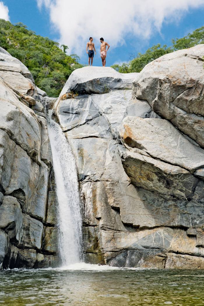 Hiking trails near the resort lead to waterfall-fed pools