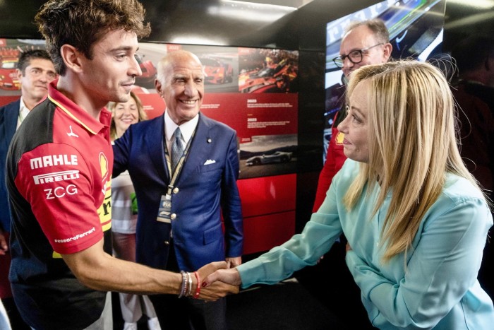 Giorgia Meloni visits the Italian Grand Prix at Autodromo Nazionale Monza