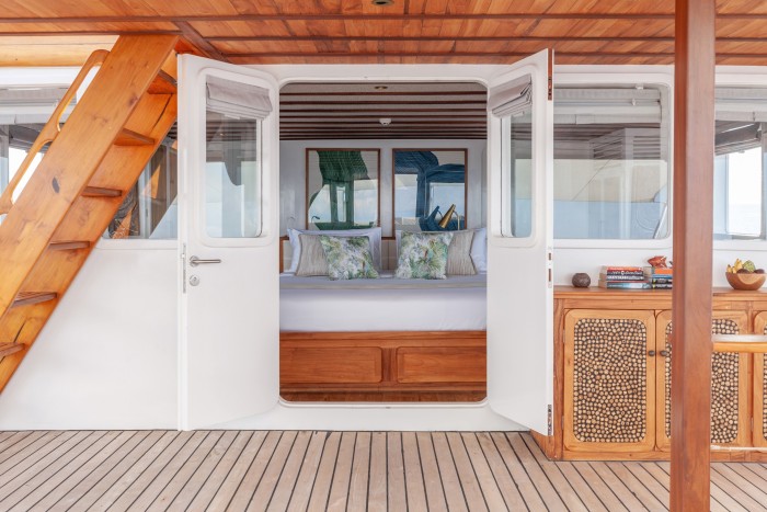 The master cabin on Rascal Voyages’ Rebel