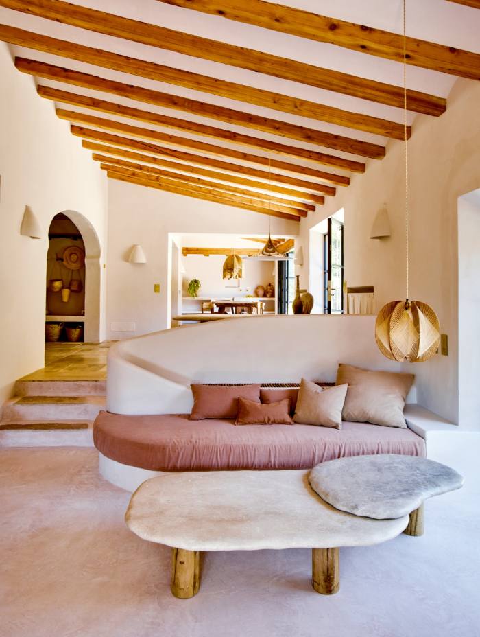 A villa in Deia, Mallorca, designed by More Design, which has created a space where plaster walls set the tone for contemporary living