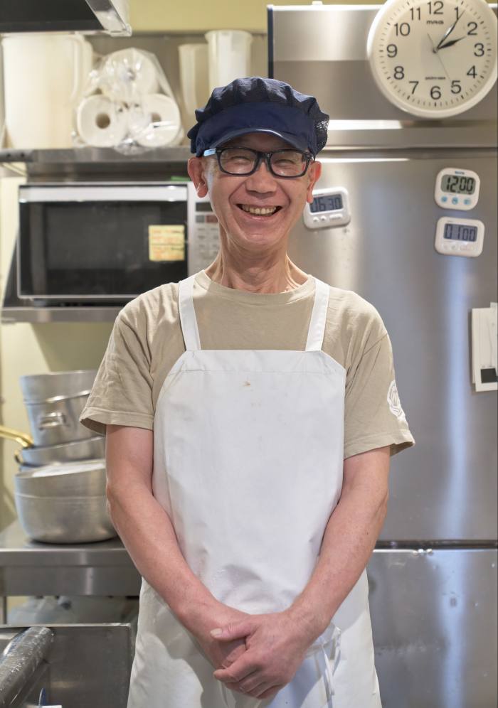 Ryozo Iwasaki, the original owner of Genki, in the restaurant’s kitchen