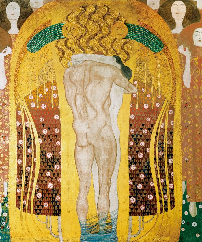 Detail from The Beethoven Frieze (1902) by Gustav Klimt