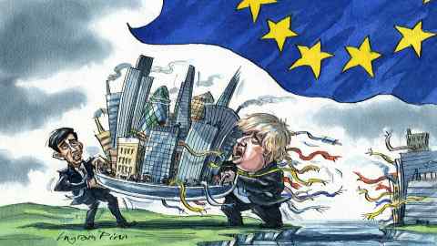 Ingram Pinn illustration of Robert Shrimsley column on Brexit equivalence