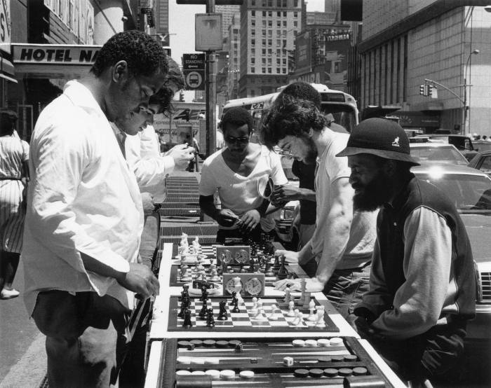 Chess players, 42nd Street, New York City, 1985