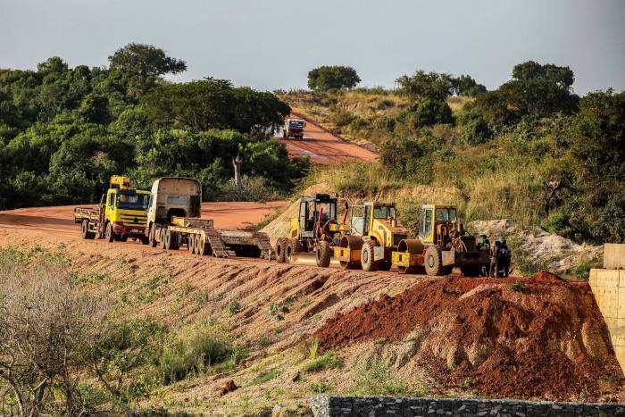 Construction work in progress at Lake Albert in Uganda's Murchison Falls National Park