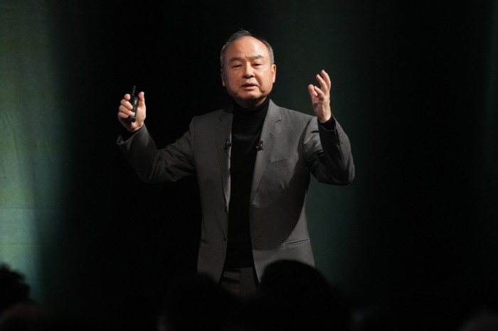 SoftBank chief executive Masayoshi Son at an event in Tokyo, Japan on October 4 2023