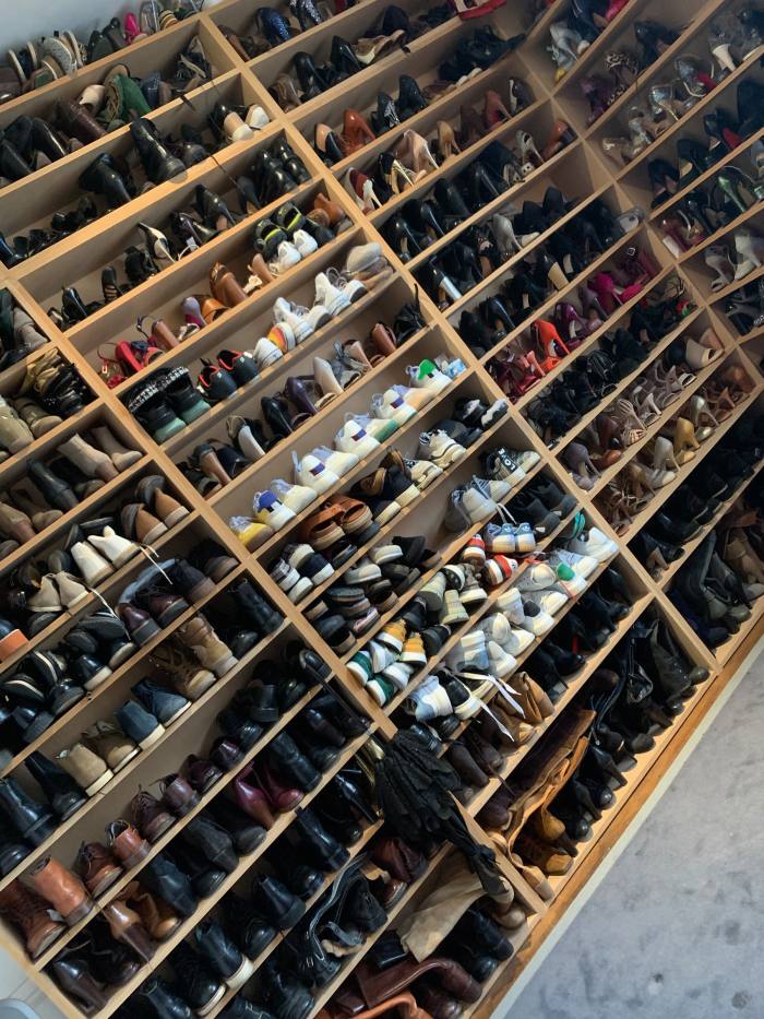 Spiteri’s shoe collection at her home