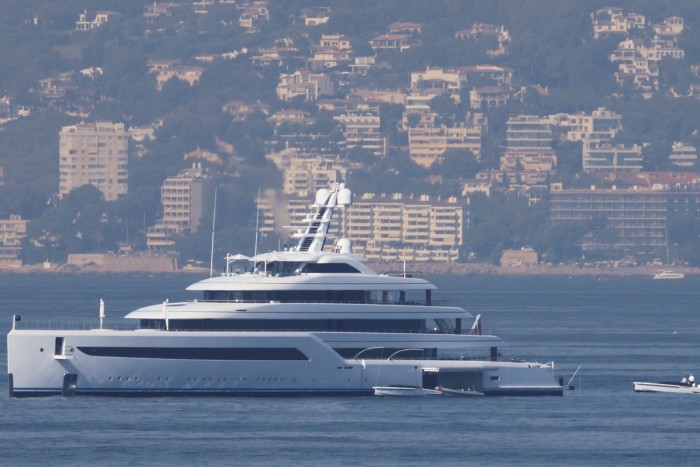 Jack Ma’s superyacht Zen off the coast of Mallorca, Spain in October 2021