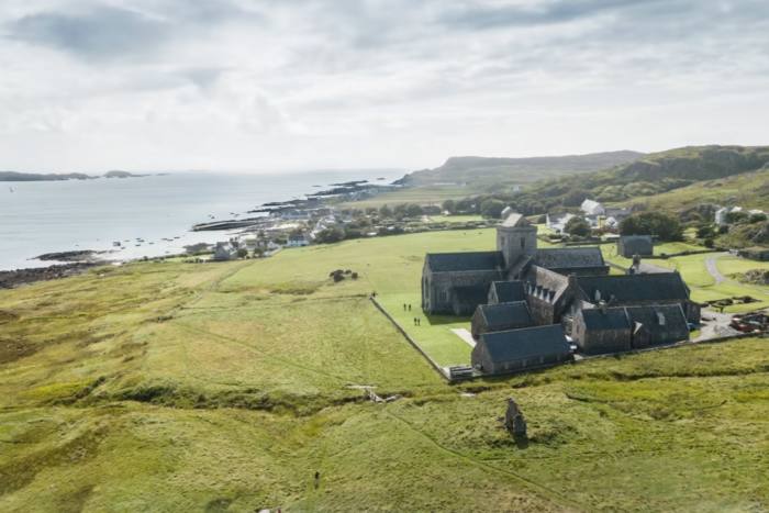 Iona Abbey was built on the spot where St Columba died in 597